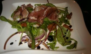 Parma ham and chorizo salad